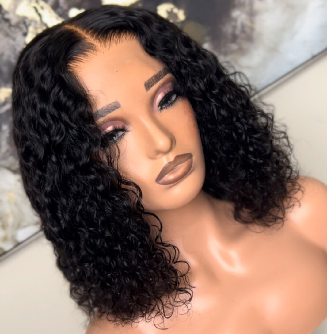 5x5 Deep Wave Bob Closure Wig