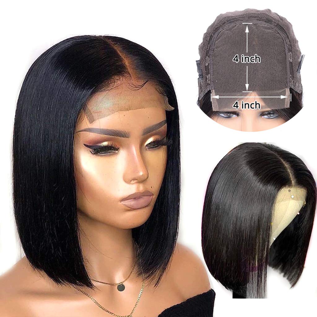 4x4 Straight Bob Closure Wig